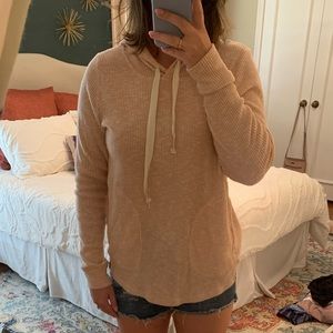 Anthropology Hoodie - blush pink sweater hoodie